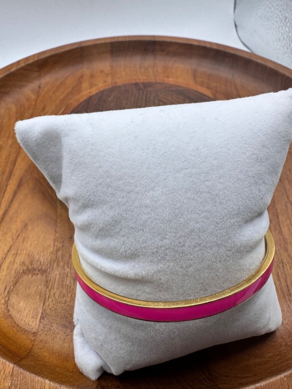 Kate Spade New York Hot To Trot Pink Gold Enamel Slip On Bangle Bracelet - Picture 3 of 8